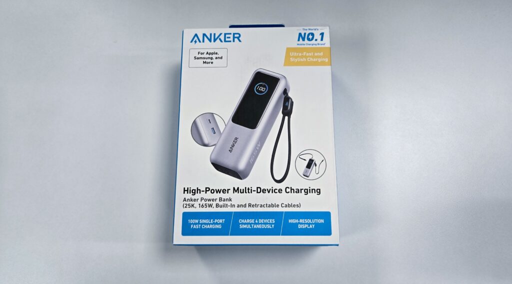 Anker 25K 165W Power Bank packaging