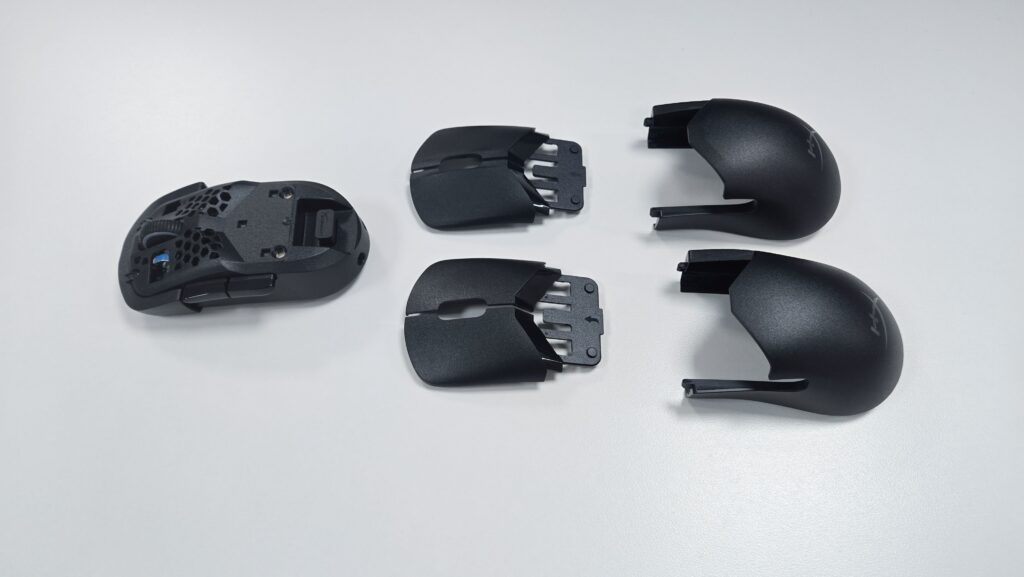 HyperX Pulsefire Saga Pro with all pieces removed