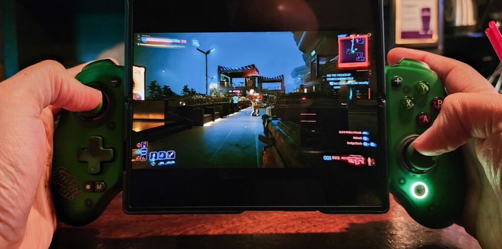 GameSir G8 Plus Controller playing on mobile via Steam Link - Cyberpunk 2077