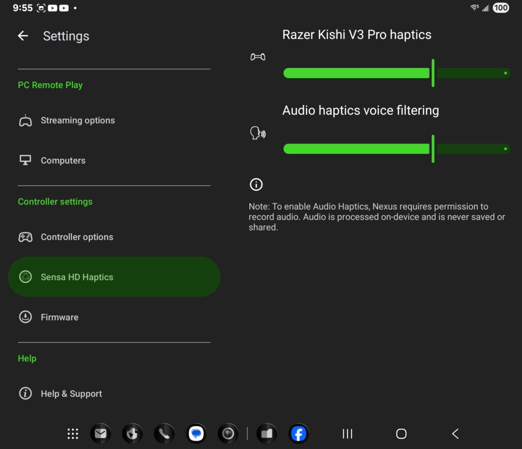 Razer Nexus settings for Razer Kishi V3 Pro