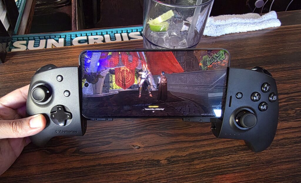 SteelSeries Nimbus Cloud with Nothing Phone 3 playing Destiny: Rising