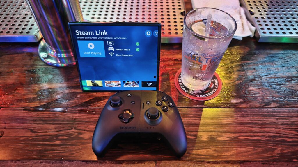 SteelSeries Nimbus Cloud with Samsung Galaxy Z Fold7 on Steam Link