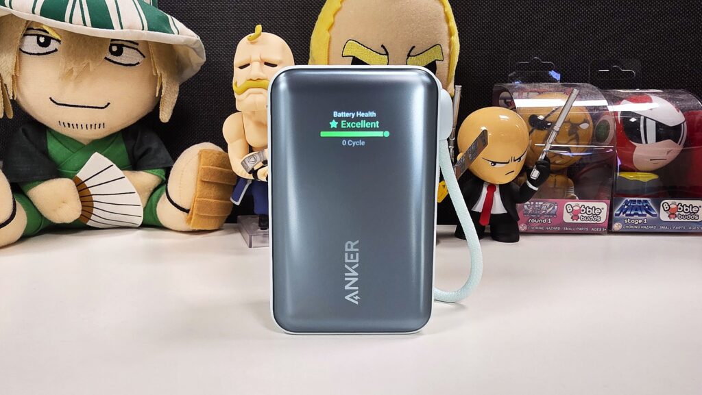 Anker Nano Power Bank (10K, 45W) - A1638 Smart Display showing battery health